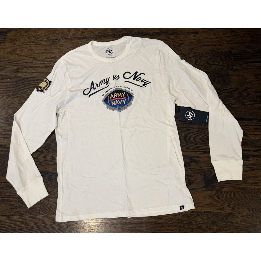 New Army vs Navy football long sleeve shirt Men Large NCAA 2025 Baltimore 47